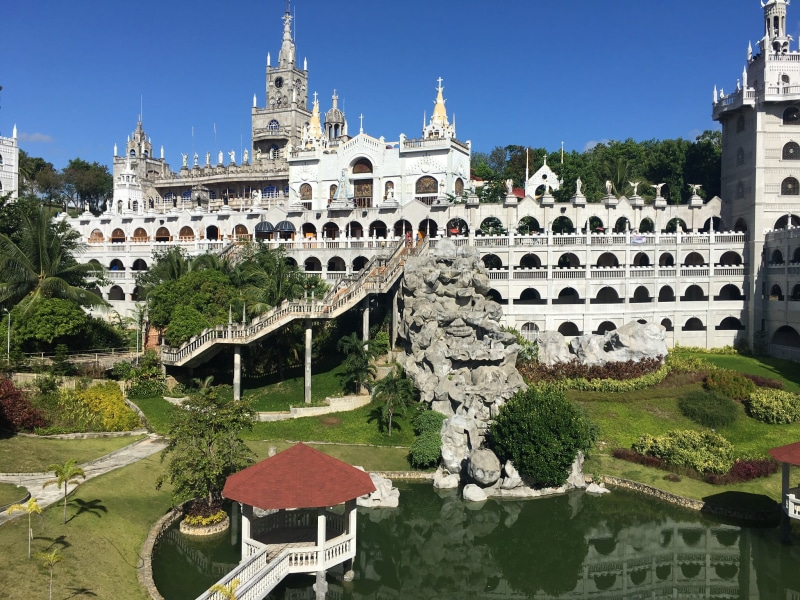 simala, the past, church, history, architecture, tree, tourism, water, building, 1080P, shrine, religion, outdoors, building exterior, sibonga, travel