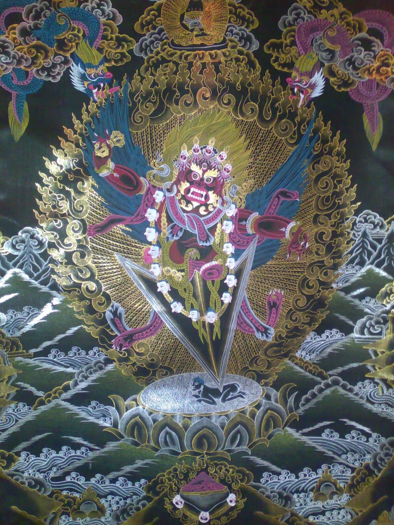 buddhism, floral pattern, purple, tantrism, religion, Buddhist, full frame, multi colored, yidam, day, mural, indoors, human representation, god, guru dragphur