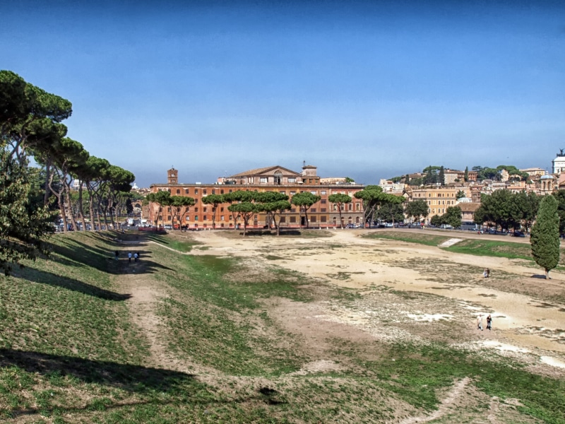 built structure, day, building, clouds, landscape, the past, house, hdr, outdoors, Italy, building exterior, trees, Landmark, sky, Circus Maximus, plant