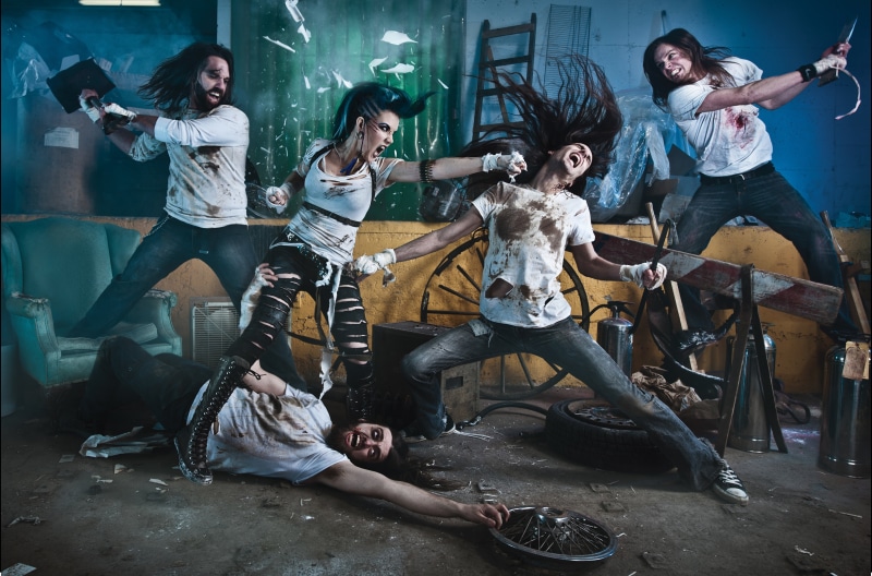 togetherness, photo, Simon McKay, sitting, group of people, group, men, friendship, full length, metalcore, enjoyment, real people, band, young adult, young women