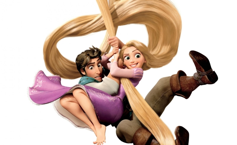 smiling, illustration, adult, studio shot, cut out, young women, white background, Flynn, child, teenager, pink color, togetherness, Rapunzel, females