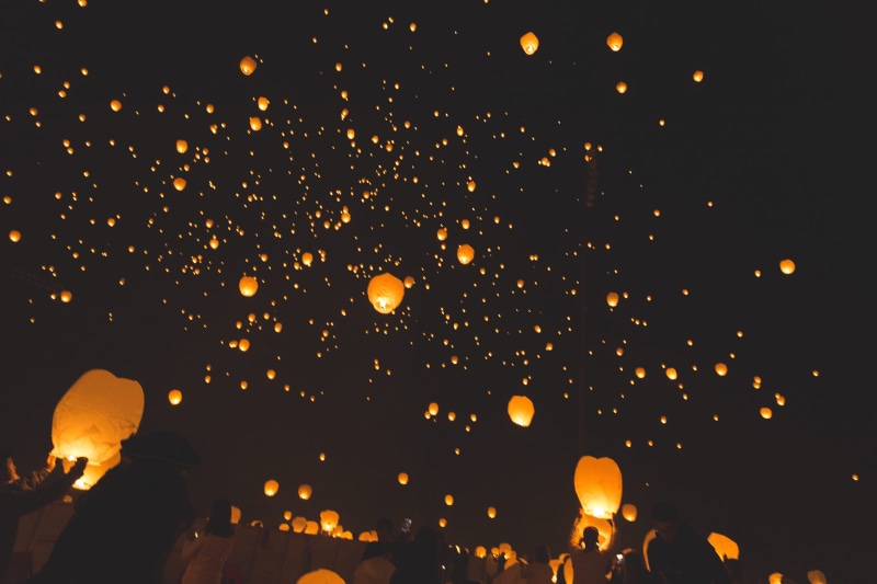 raising, traditional festival, lanterns, 5K, chinese new year, floating, chinese lantern festival, night, sky, event, celebration, fire, large group of objects