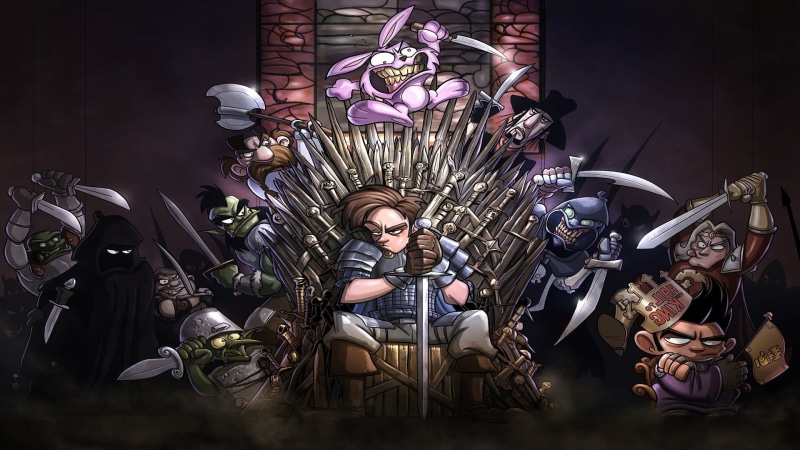 Iron Throne, Game Of Thrones, indoors, young adult, young men, sitting, Shakes And Fidget, young women, portrait, people, adult, males, women, casual clothing