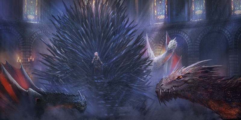 Game Of Thrones, fantasy Art, Daenerys Targaryen, 1080P, Iron Throne