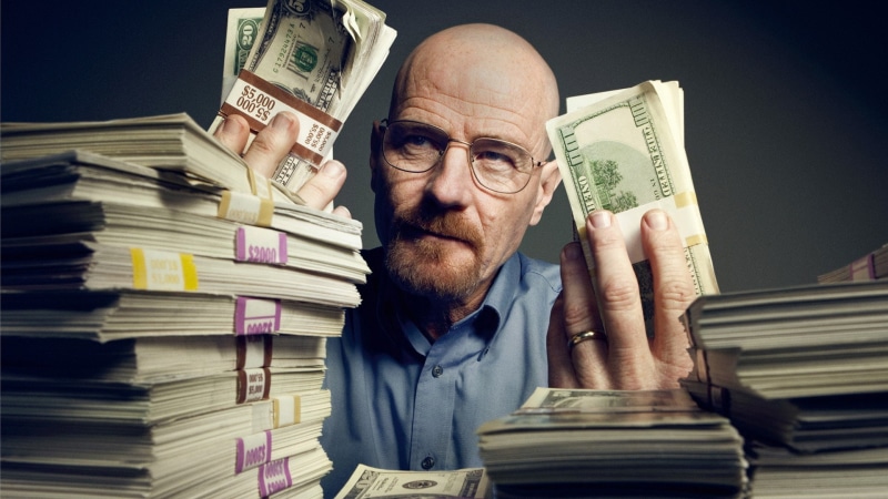 Bryan Cranston, money, Breaking Bad, 1080P, Heisenberg, Walter White, TV