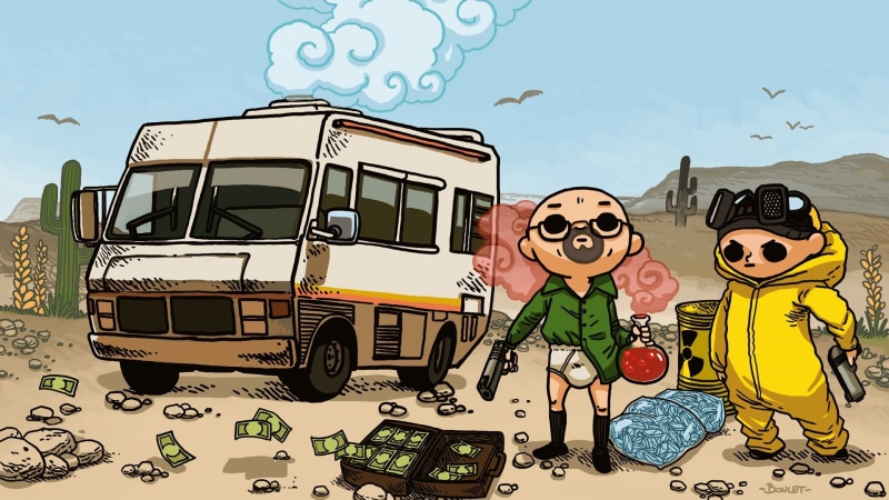 hd, art, Breaking Bad, artwork, pinkman, Cartoons, white, 1080P, x, jesse, abstract, bad, breaking, walter