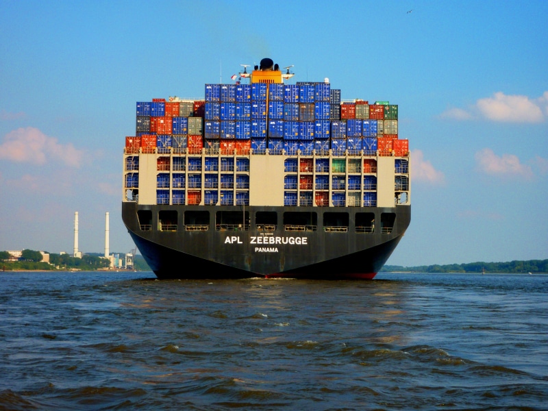 export, water, day, sea, industry, apl, white, cloud - sky, container, daytime, container Ship, shipping, waterfront, mode of transportation, outdoors