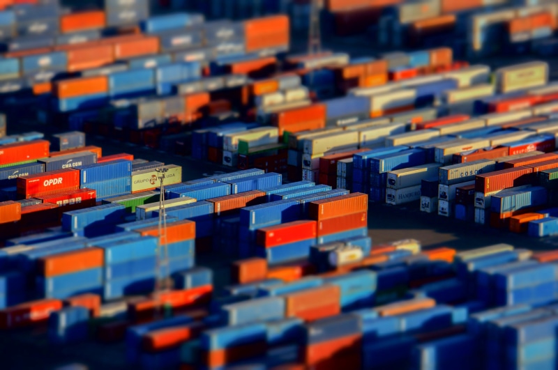 multi colored, in a row, photo, selective focus, tilt shift, photography, blur, mass, miniature, export, abundance, close-up, shipping, large group of objects