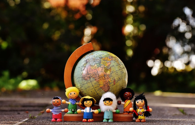 female likeness, character, funny, people, focus on foreground, robot, doll, worldwide, group, globe, male likeness, game characters, brown, craft, creativity