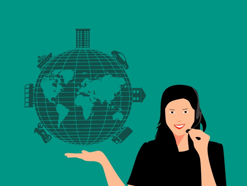 illustration, 4K, fleet and transportation, globe, internet, transportation, global communications, logistics, women, import, truck, studio shot, communication