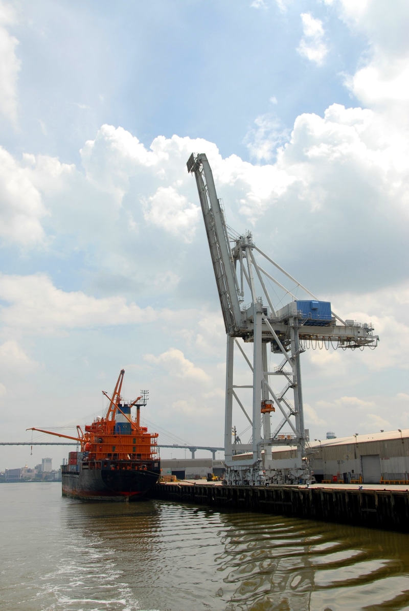 equipment, industrial Ship, vessel, sky, ocean, nautical Vessel, import, no people, commercial, transportation, trade, 4K, harbor, yard, industrial, port