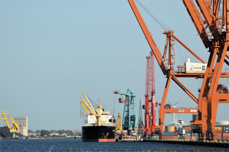 terminal, heavy, shipping, Port, sky, transport, cranes, cargo, crane, container, cargo container, assorted, color, export, freight, transportation, construction equipment