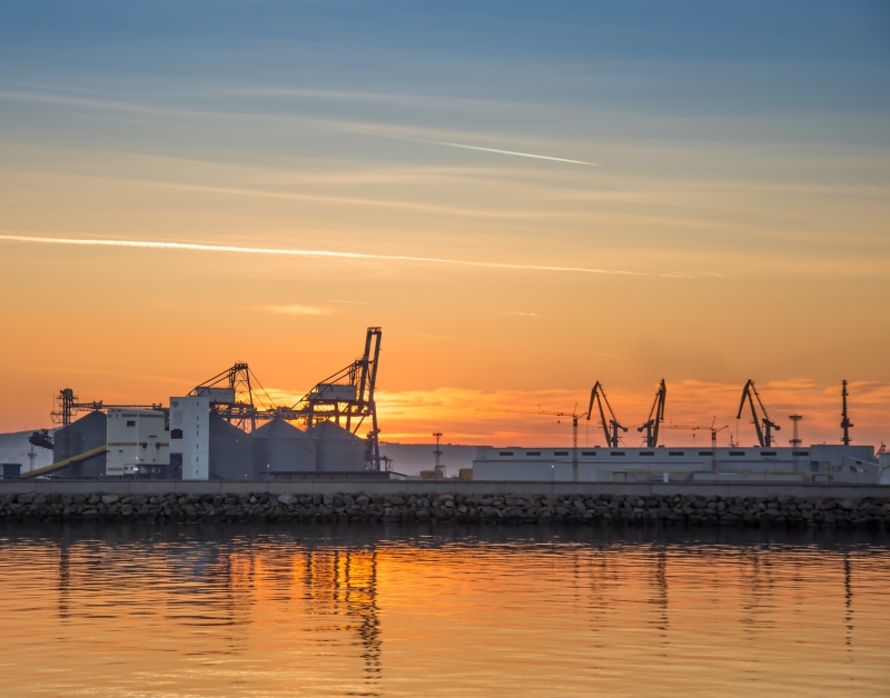 international, shipping, crane, sunset, construction equipment, port, industrial, concrete, loading, body, reflection, nature, beauty in nature, import