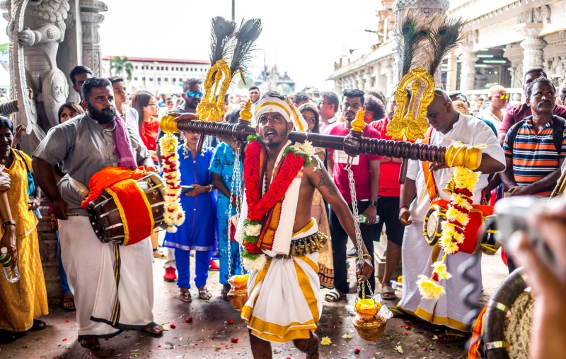 arts culture and entertainment, street, music, performance, traditional clothing, hindu, architecture, festival, costume, group of people, men, outdoors