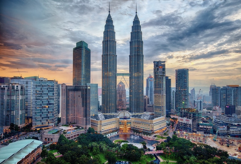dawn, 1080P, the city, Malaysia, morning, Kuala Lumpur