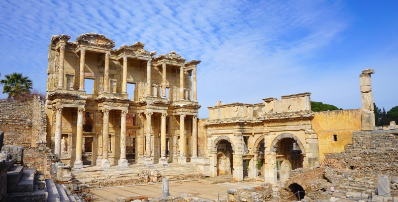 ancient civilization, concrete, photo, built structure, efes, travel, ancient history, izmir, tourism, arch, historical works, old ruin, nature, sky, the past