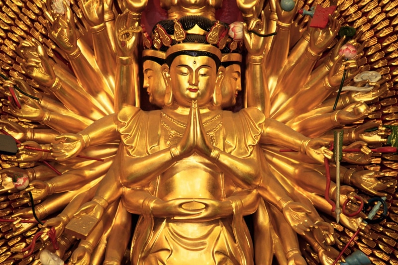 place of worship, golden, belief, religion, God, gilded, indoors, art and craft, buddhist, hindu, architecture, ornate, craft, statue, male likeness, built structure