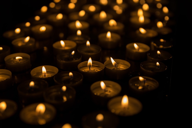 shrine, flame, saints, candle, god, 5K, fire - natural phenomenon, candles, dark, in a row, chapel, spiritual, spirituality, prayer, glowing, catholic