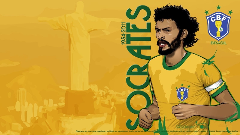 Corinthians, Socrates, soccer, Footballers, 720P, Brasil