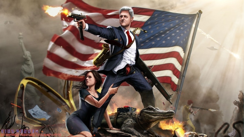 people, Bill Clinton, nature, event, togetherness, flame, men, government, group of people, freedom, celebration, humor, burning, 1080P, young adult, patriotism