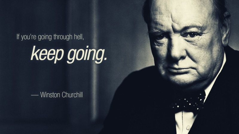 1080P, men, quote, typography, monochrome, motivational, Winston Churchill