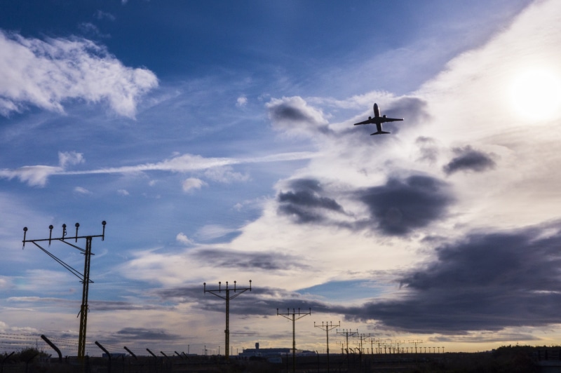 malaga, power supply, motion, aerospace industry, travel, spain, aircraft, takeoff, mid-air, 4K, sky, clouds, airplane, pablo ruiz picasso, mode of transportation