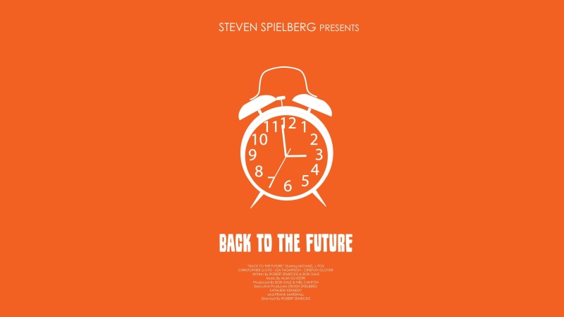 minimalism back to the future movies artwork steven spielberg, 5K