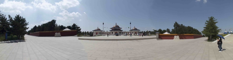 inner mongolia, tree, 4K, history, the past, nature, building, cloud - sky, building exterior, travel destinations, panoramic, tourism, travel, genghis khan