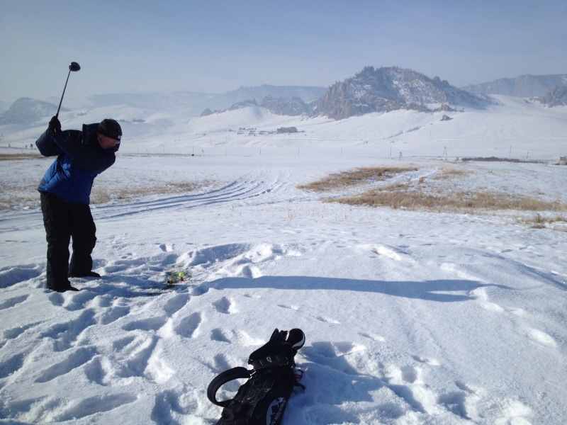 nature, real people, beauty in nature, white color, mongolia, lifestyles, terelj, snowcapped mountain, golf, genghis khan country club, day, warm clothing