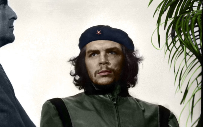 men, colorized photos, historic, beards, 720P, Che Guevara, hat