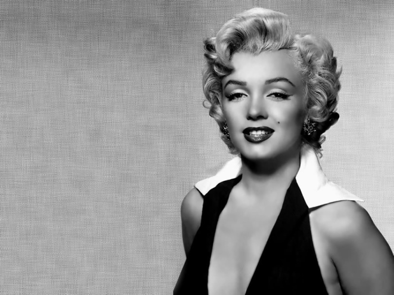 480P, beauty, marilyn, black, movie star, photography, black and white, white, star, marilyn monroe, celebrities, monroe, movie