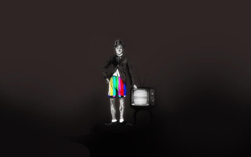 walk, 1080P, comedy, chaplin, charlie, 3d and abstract