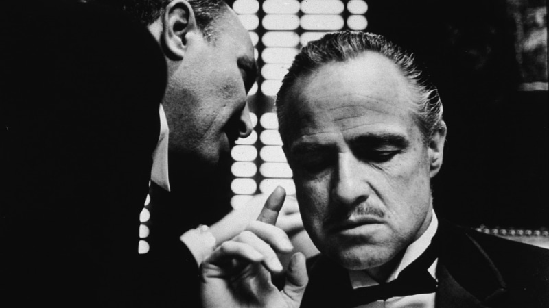 The Godfather, monochrome, marlon, godfather, 1080P, corleone, brando, movies, hd, x, art, vito, entertainment