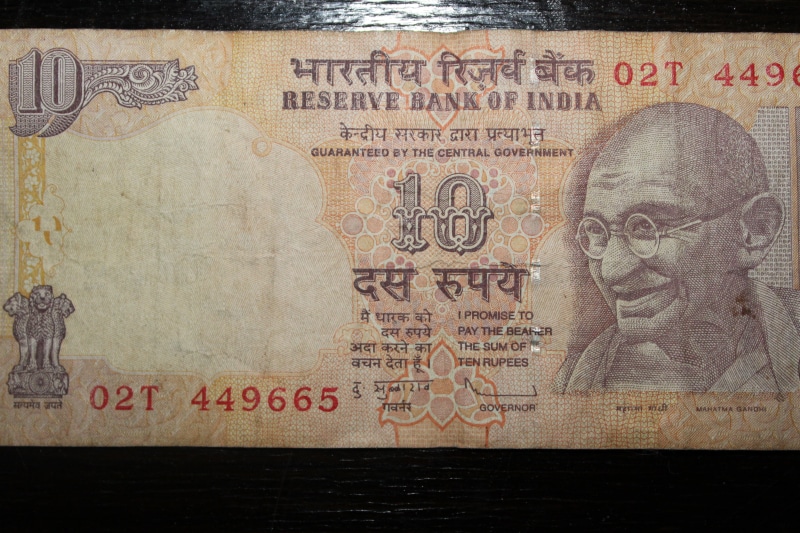 close-up, paper money, rupees, finance, script, paper currency, text, communication, spirituality, ten, 5K, currency, dollar bill, economy, mahatma gandhi