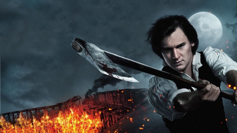 one person, 1080P, steel, flame, fire - natural phenomenon, heat - temperature, young adult, young men, waist up, abraham lincoln vampire hunter, males