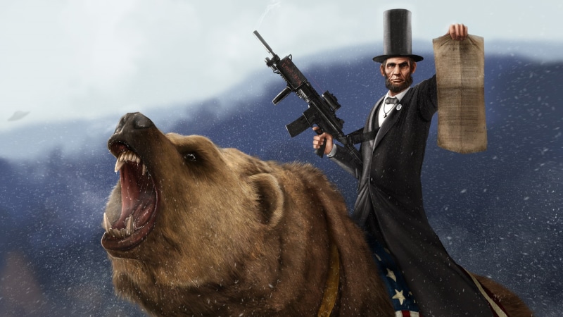1080P, AR-15, gun, Abraham Lincoln, Grizzly Bears, bears