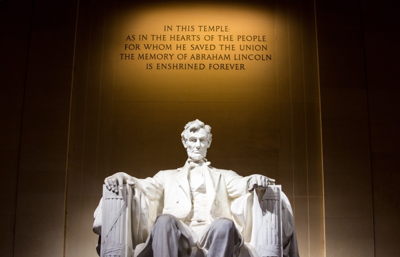 memorial, administration, patriotic, quote, male likeness, text, 5K, low angle view, washington dc, museum, tourism, art, representation, landmark, human representation
