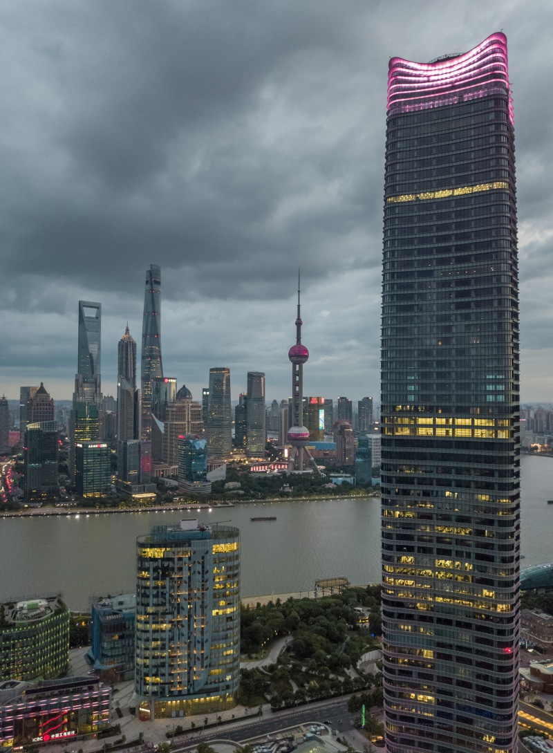 tall - high, city, outdoors, cityscape, building, china, skyscraper, no people, financial district, 4K, office, office building exterior, architecture