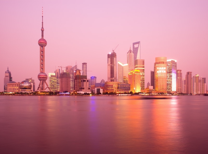 residential district, purple, Pudong, travel destinations, buildings, romantic sky, tower, office building exterior, urban skyline, night, skyscraper, building