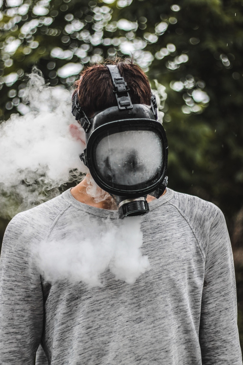 smoke, people, outdoors, woodland, winter, vdkphoto, pavelanoshinphoto, equipment, water, one Person, grass, bokeh, gas Mask, protective Mask - Workwear