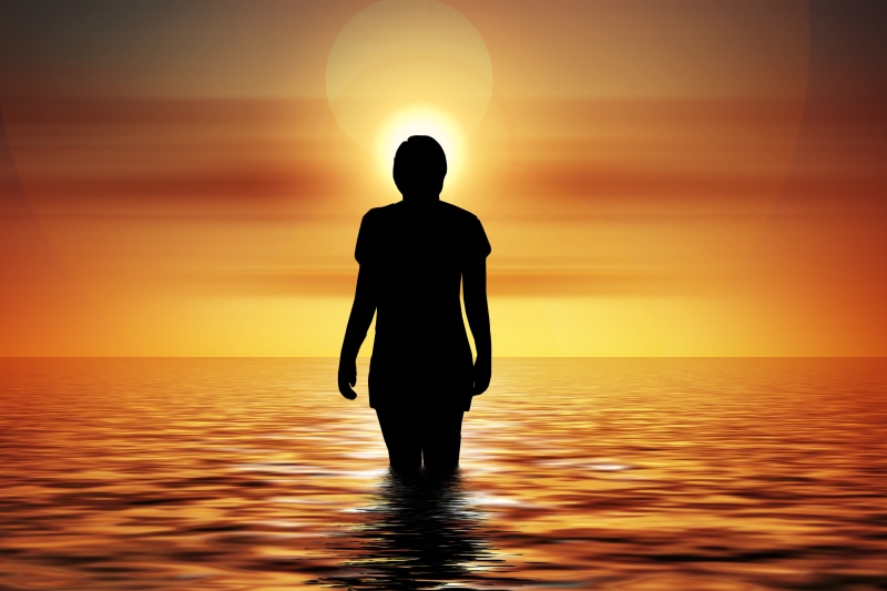 nirvana, transcendence, tradition, real people, one person, reflexes, meditation, religion, reflection, enlightenment, swim, yoga, buddhism, suicide, jainism