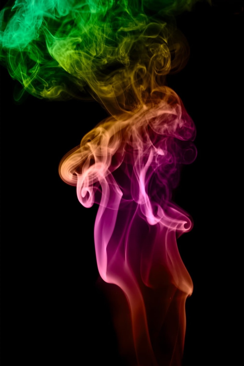 no people, multi colored, smoky, curve, wave, pattern, black, isolated, orange color, transparent, abstract, studio shot, shape, motion, nature, translucent