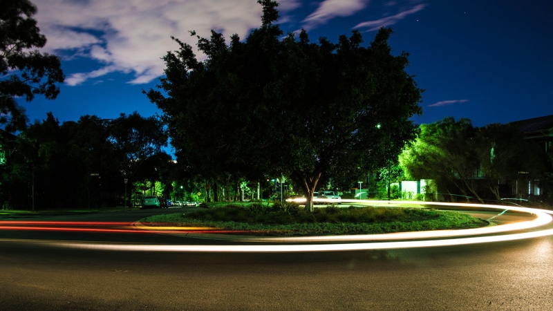 night, nature, sky, plant, 4K, cloud - sky, motion, lights, outdoors, road, city, tree, trees, HDR, light trail, roundabouts, growth, blurred motion, illuminated