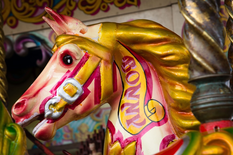 5K, Carousel, roundabout, no people, brighton, vintage, Fun, sculpture, arts culture and entertainment, merry-go-round, animal representation, festival