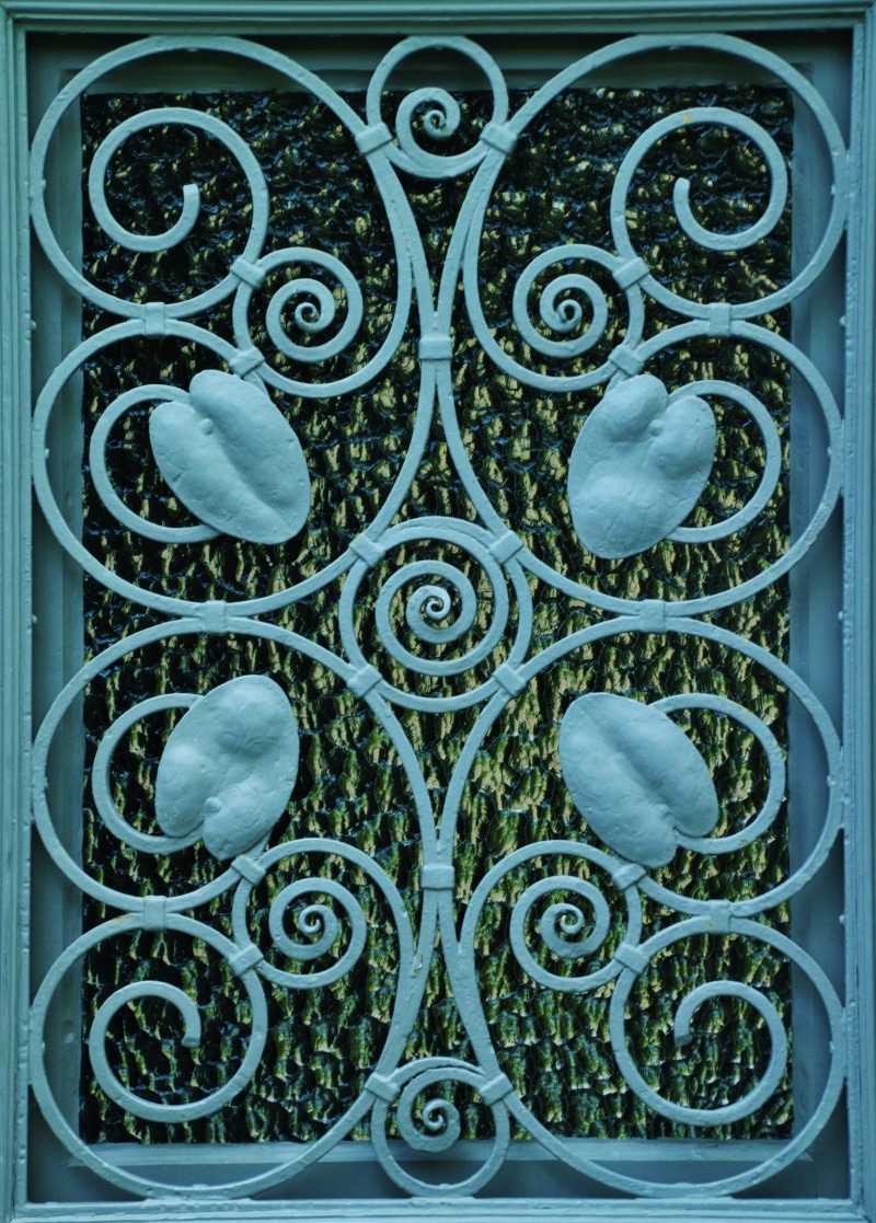 iron, panel, safety, close-up, steel, day, roundabout, wrought iron, indoors, leaf ornament, blue, security, full frame, decorative, structures, backgrounds