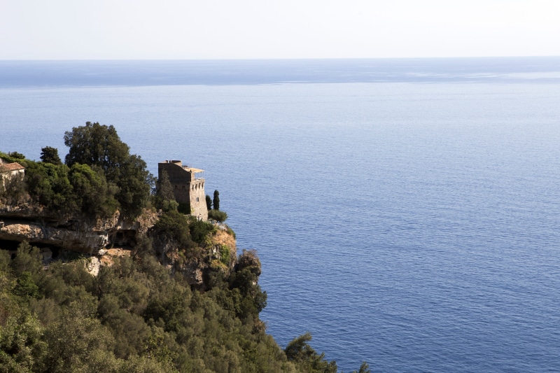 day, horizon, sky, mediterranean, beauty in nature, scenics - nature, costa, salerno, summer, tree, land, tranquility, cliff, tyrrhenian, horizon over water
