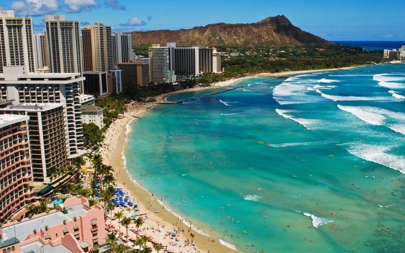 structure, 1080P, travel and world, building, waikiki, beach, hawaii