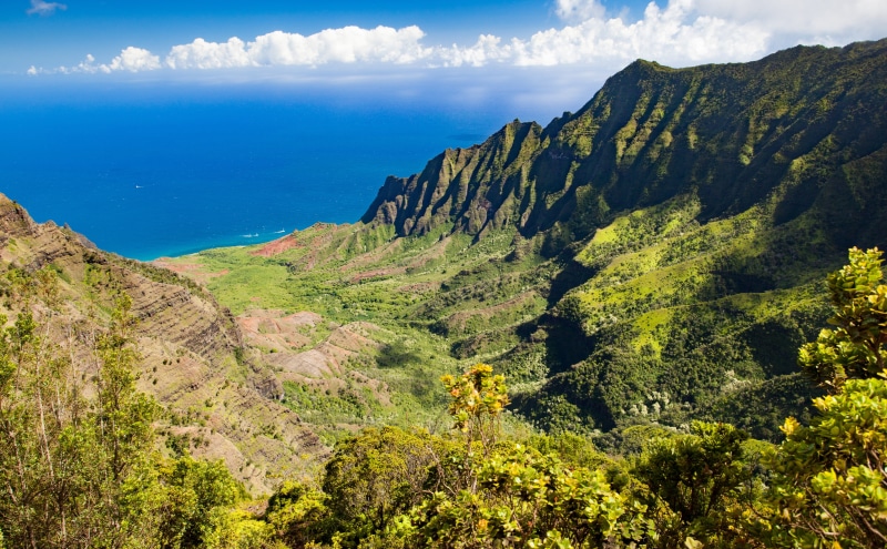 formation, View, hawaiian, environment, cloud - sky, rock, plant, 5K, Hiking, non-urban scene, tree, Islands, sea, Landscape, Ocean, mountain, Travel