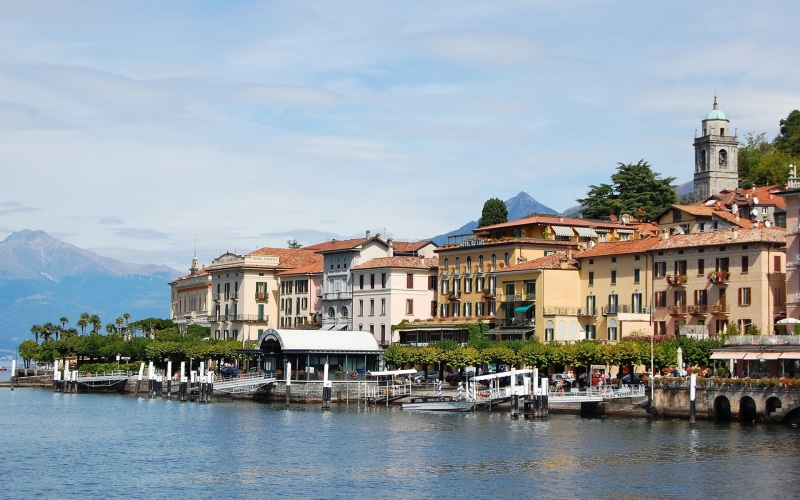 Lake, Buildings, 1080P, Mountains, Pier, Como, Lombardy, Italy