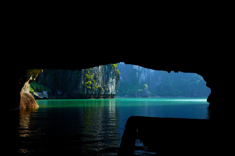 solid, natural arch, water, rock - object, tranquil scene, nature, rock formation, tranquility, sea, rock, non-urban scene, 5K, no people, land, scenics - nature